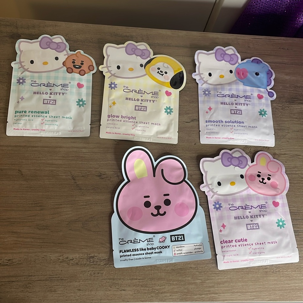 BT21 AND Hello Kitty Face Mask